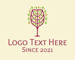 Liquor Store - Organic Wine Glass logo design
