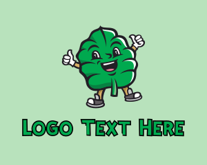 Supermarket - Mint Leaf Cartoon logo design