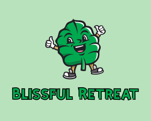 Healthy Diet - Mint Leaf Cartoon logo design