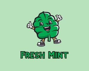 Mint - Mint Leaf Cartoon logo design