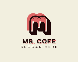 Retro Brand Letter M logo design