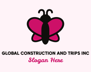 Cute Cartoon Butterfly Logo