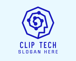 Human Tech Circuit logo design