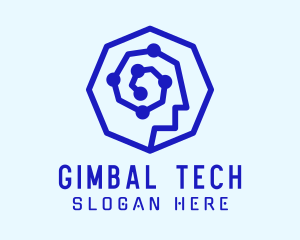 Human Tech Circuit logo design