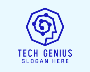 Human Tech Circuit logo design