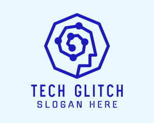 Human Tech Circuit logo design