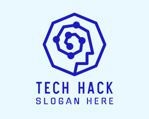 Human Tech Circuit logo design