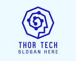 Human Tech Circuit logo design