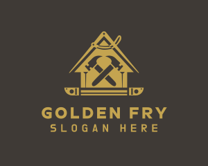 Golden House Repair logo design