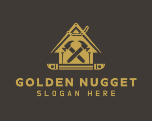 Golden House Repair logo design