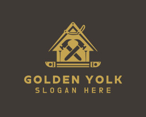 Golden House Repair logo design