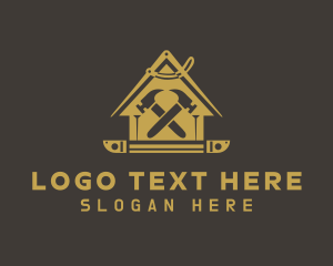 Nail - Golden House Repair logo design