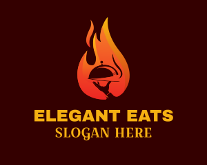 Gourmet Restaurant Flame logo design