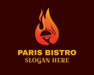 Gourmet Restaurant Flame logo design