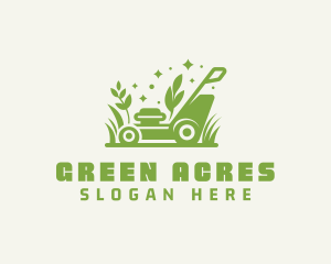 Mowing - Yard Lawn Mower logo design