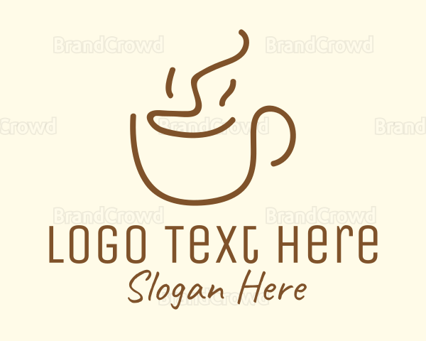 Simple Happy Coffee Mug Logo