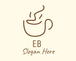 Coffee Shop - Simple Happy Coffee Mug logo design