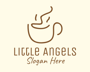 Coffee Shop - Simple Happy Coffee Mug logo design