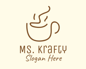 Affogato - Simple Happy Coffee Mug logo design