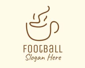 Caffeine - Simple Happy Coffee Mug logo design