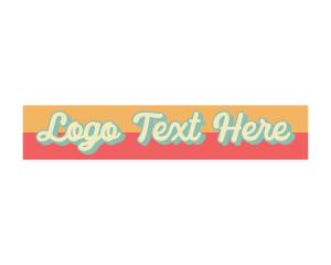 Shapes - Cursive Retro Business logo design