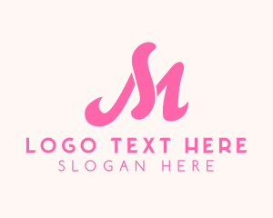 Pink - Fashion Boutique Letter M logo design