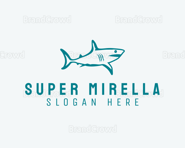 Shark Aquarium Wildlife Logo