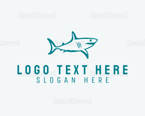 Shark Aquarium Wildlife Logo