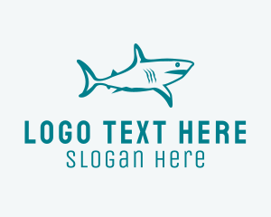 Scuba - Shark Aquarium Wildlife logo design