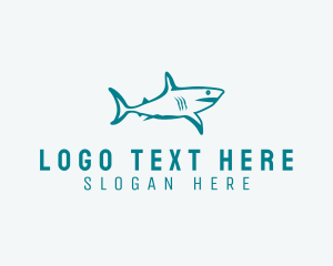 Swimming - Shark Aquarium Wildlife logo design