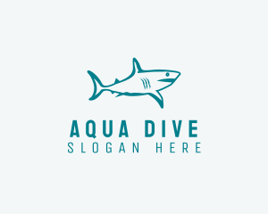 Scuba - Shark Aquarium Wildlife logo design