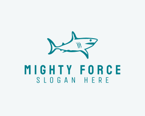 Powerful - Shark Aquarium Wildlife logo design