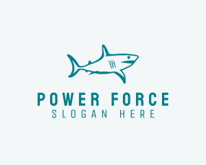 Aggressive - Shark Aquarium Wildlife logo design