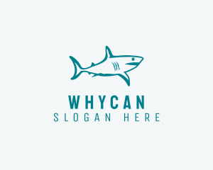 Swimming - Shark Aquarium Wildlife logo design