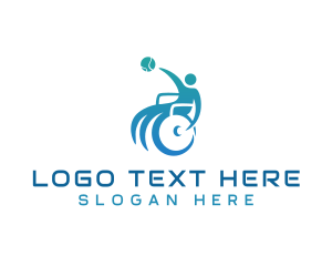 Inclusive - Wheelchair Basketball Charity logo design