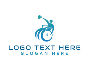 Rehabilitation - Wheelchair Basketball Charity logo design