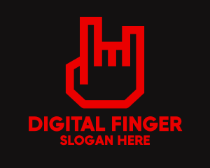 Finger - Red Rock Hand Band logo design