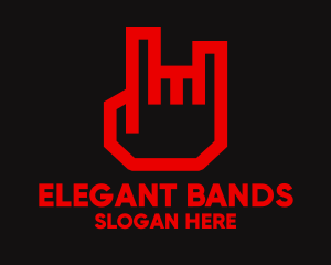 Red Rock Hand Band logo design