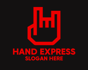 Sign Language - Red Rock Hand Band logo design