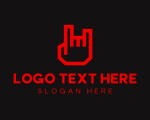 Red Rock Hand logo design