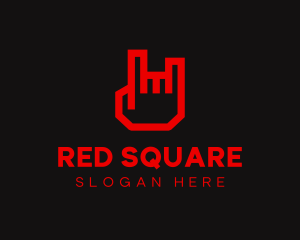 Red Rock Hand logo design