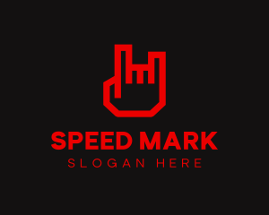 Red Rock Hand logo design