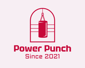 Kickboxing - Gym Punching Bag logo design