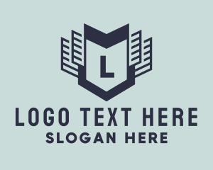Land - Professional Lettermark Shield logo design