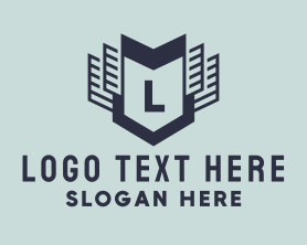Shield - Realty Lettermark Shield logo design