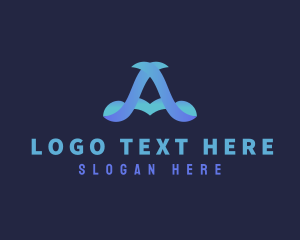 Modern Digital App Letter A  Logo