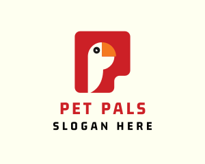 Parrot Letter P logo design