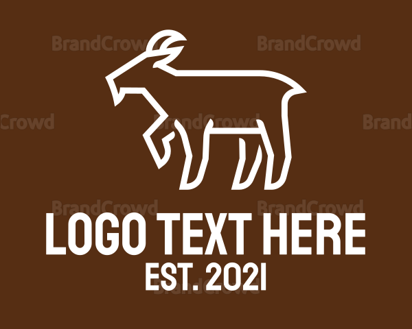 Simple Farm Goat Logo