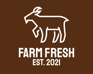 Simple Farm Goat logo design