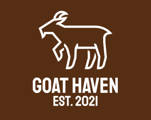 Simple Farm Goat logo design